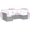 Vidaxl 6-Cz. Set di Mobili da Giardino con Cuscini, Beige, Polyrattan