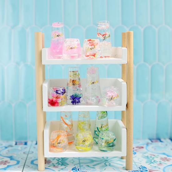 

1 комплект кукольного домика миниатюрный персиковый сок хризантемы газированная вода миниатюрный кукольный домик реалистичный шикарный и радостный набор игрушек