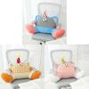 Cozy Monster Cartoon Plush Lumbar Pillow With Breathable Outer Cover For Girls Bedroom Lounge