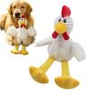 Cartoon Rooster Shape Squeaky Plush Dog Toys Chew-Resistant Dog Stuffed Chicken Toys Cats