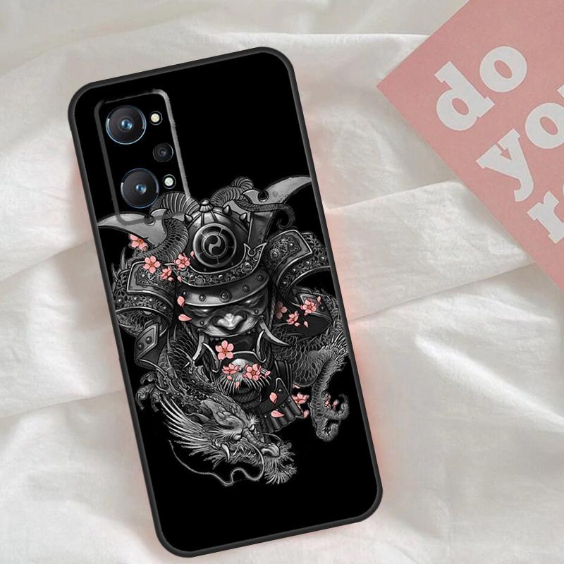 Samurai Oni Mask Case For Realme C51 C75 C63 C61 C55 C53 C35 C65 C67 C71 15 11 12 13 14 Pro Plus GT6 GT7 Pro