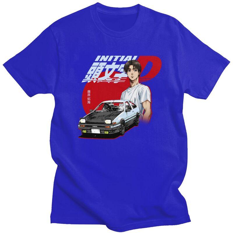 Custom Anime Initial D T Shirt for Men Tshirt Casual Tee Short Sleeve Tshirt Slim Fit Clothing