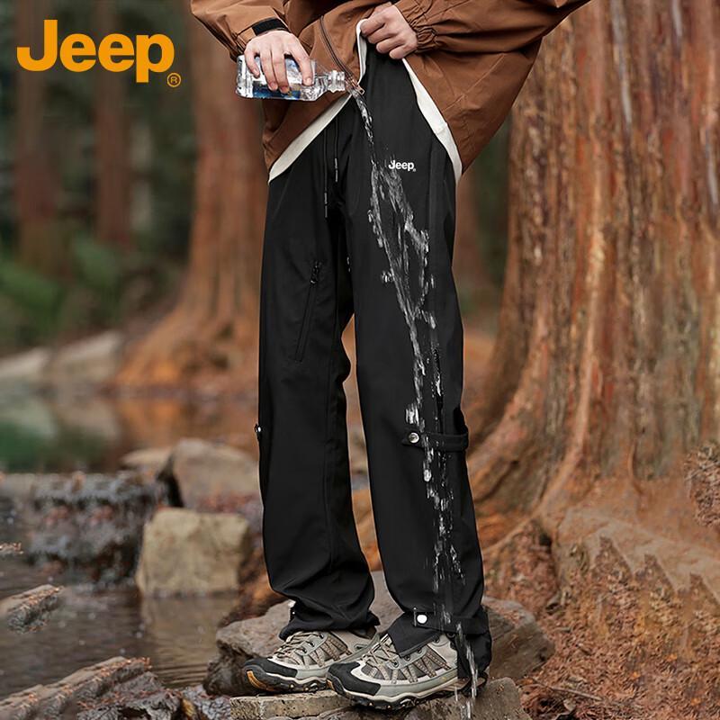 Jeep Men's Casual Straight Fit Soft Shell Cargo Pants