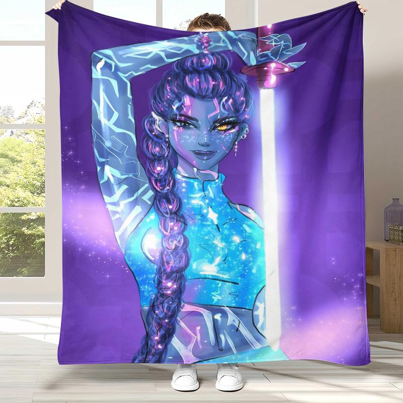 

K-Pop Demon Hunters Golden Saja Boys Flannel Blanket,Ultra Soft Warm Plush Throw for Home Bedroom Bed Sofa Cover Office picnic 75x90cm