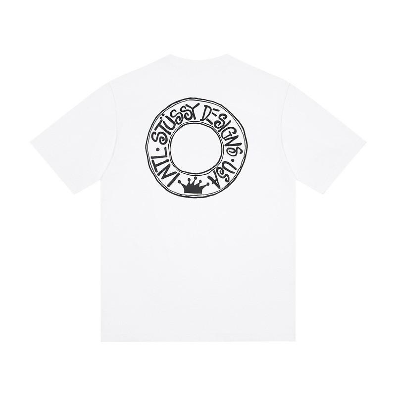 Camiseta de Algodón Unisex de Corte Holgado con Estampado de Letras Camiseta Casual de Manga Corta para Adolescentes y Adultos