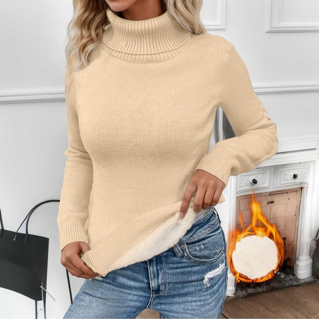 Women's Casual Knitted Sweater Solid Color Casual Loose Sweater