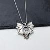 Exaggerated Gothic Bat Stainless Steel Necklace - Vampire Bat Halloween Gift