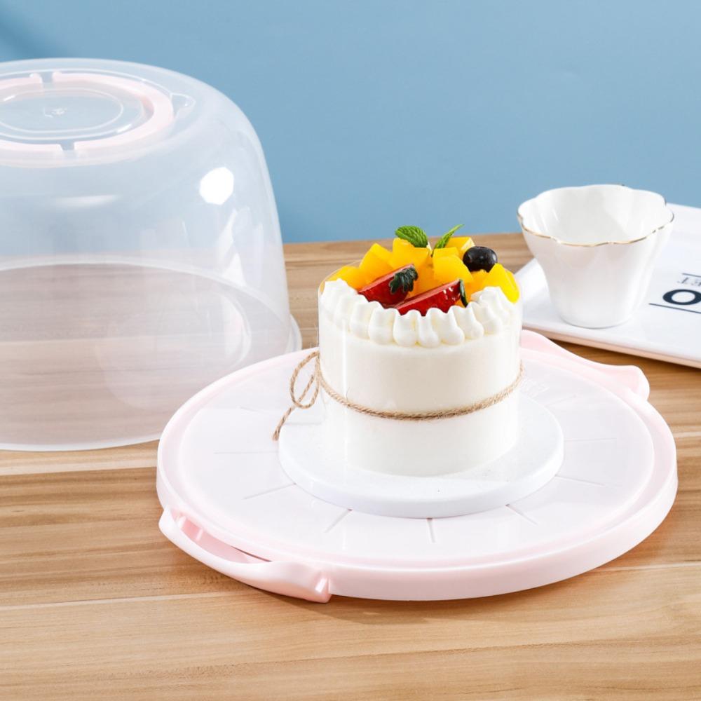 Round Cake Container 8/10 Inch Cake Case Food Storage Tray Plastic Cake Box Homemade Cake