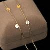 18K Gold-Plated S925 Sterling Silver Necklace for Women - Minimalist Round Disc Pendant, Light Luxury Clavicle Chain