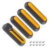 Sada 4 ks nábojů kol elektrické koloběžky Krytka Vidlice Reflexní proužky Boční ozdobný kryt kola se šrouby Kompatibilní s M365 PRO PRO2 1S