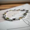 Серебряный браслет с натуральным аметистом 6.392ct, цитрином, хризолітом, топазом, фианитами, вес изделия 7,11 гр (2190684)