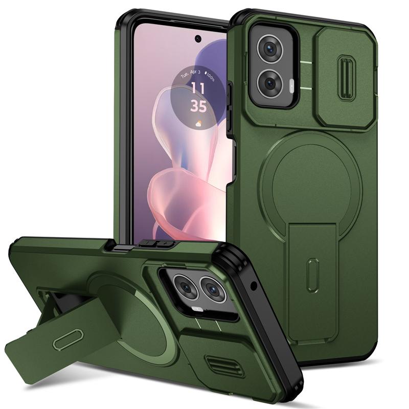 Armor Funda For Motorola Moto G Play Stylus Power Edge 2024 2025 Case Slide Camera Lens Protector Coque Wireless Charging Cover