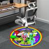 1PC Rainbow Characters Office Round Rug, Non-slip, Soft and Durable Office Rug for Interior Decoration, Perfect for Office, Beautiful Decoration