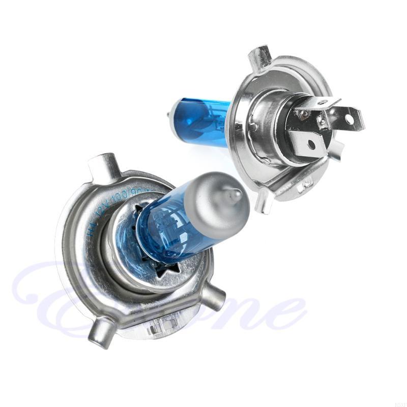 2025 New 2Pcs 100W 12V 5000K Warm White H4 Halogen Bulb Light Car Headlight Lamp Bulbs