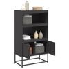 Vidaxl Szafka, Czarna, 68,5X38,5X123,5 Cm, Stal