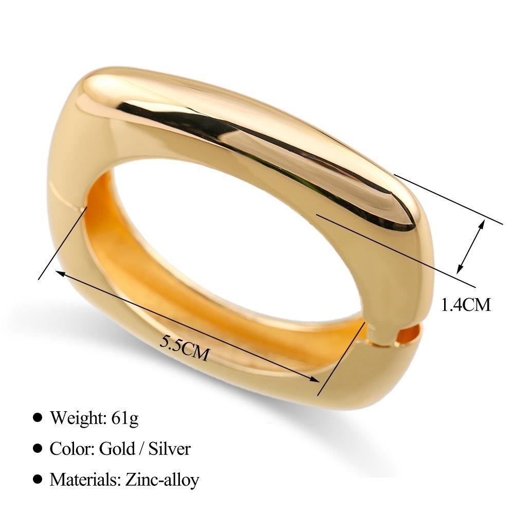 DIEZI 3 Different Style Punk Geometric Cuff Bangles Fashion Gold Silver Color Spring Bracelet Bangles For Women Men Jewelry