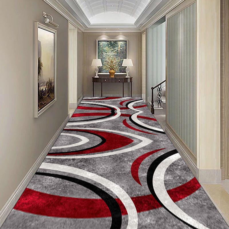 Tappeto Runner Geometrico Stile Nordico per Corridoio Antiscivolo Facile da Pulire Tappetino per Ingresso Tappeti per Ingresso Domestico Tappeto Personalizzato per Scale