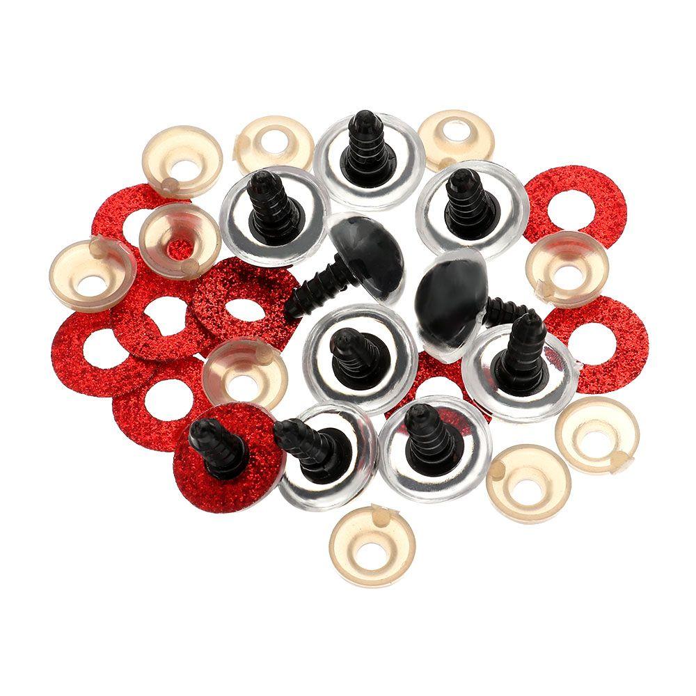 Plastik z oczkami podkładkami Rzemiosło Niedźwiedź Zwierzę Akcesoria Lalka Oczy kryształowe Lalki Narzędzia DIY