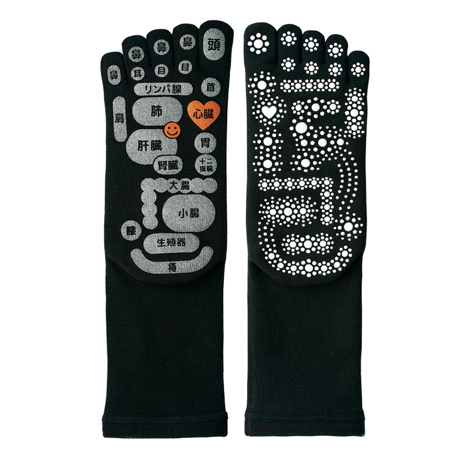 

Рефлексологические размеры [MIKASA] Двусторонние носки, 25.0-27.0см (Черный, тип с пятью пальцами) чёрный