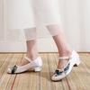 Women's Embroidered High-Heeled Hanfu Shoes: Ethnic Style Wedge Heel for Spring