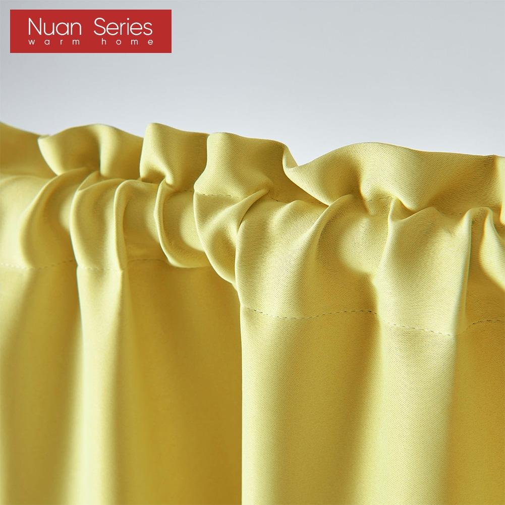 1 Stück, Nuan-Serie, 70–80 % Verdunkelung, einfarbige Verdunkelungsvorhänge mit gerüschtem Rand für die Heimdekoration im Wohnzimmer, Schlafzimmer