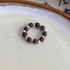 Vintage wood beaded beaded ring for women design stylish personalized ring accessories
