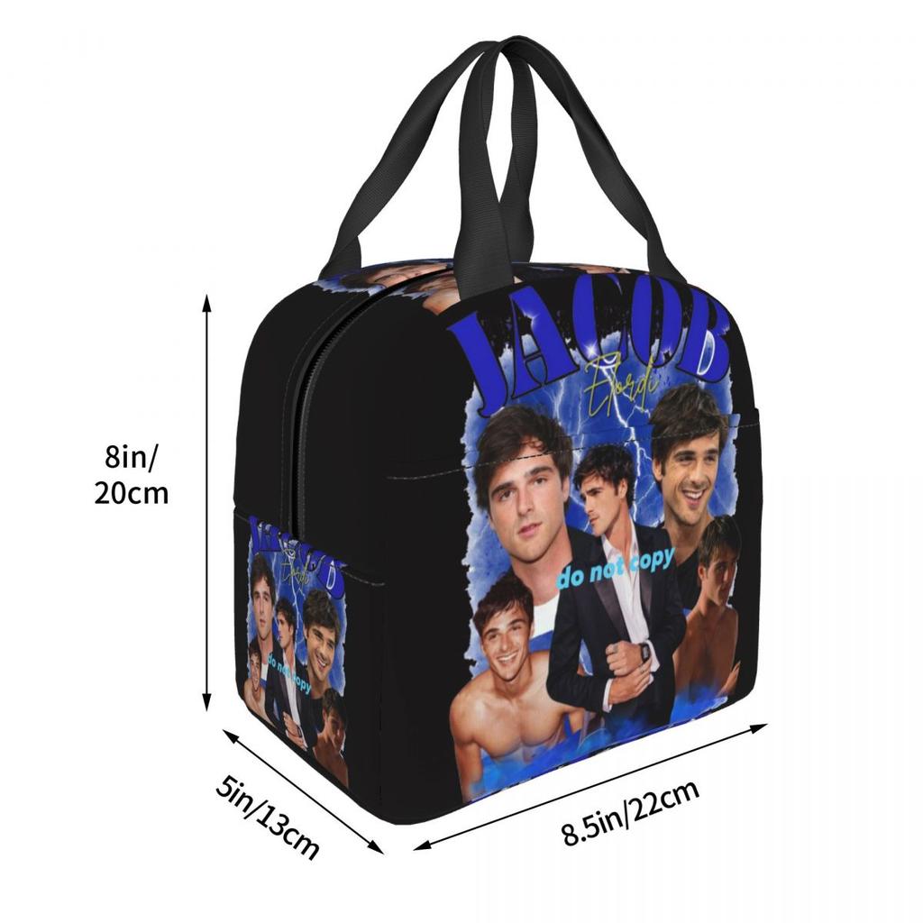 Jacob Elordi Australian Actor Insulated Lunch Bag for Kids School Cooler Thermal Food Box Tote Portable Lunch Boxes Container