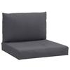VidaXL Lot de 2 Coussins de Palette, Oreillers de Balcon, Coussins de Sièges Patio Jardinage Terrasse Extérieur, Anthracite 4002640