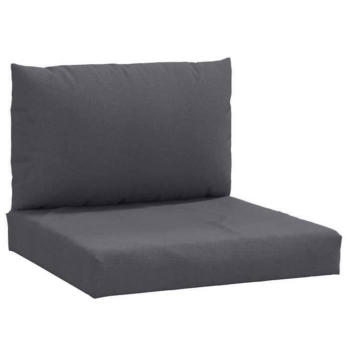 VidaXL Lot de 2 Coussins de Palette, Oreillers de Balcon, Coussins de Sièges Patio Jardinage Terrasse Extérieur, Anthracite 4002640