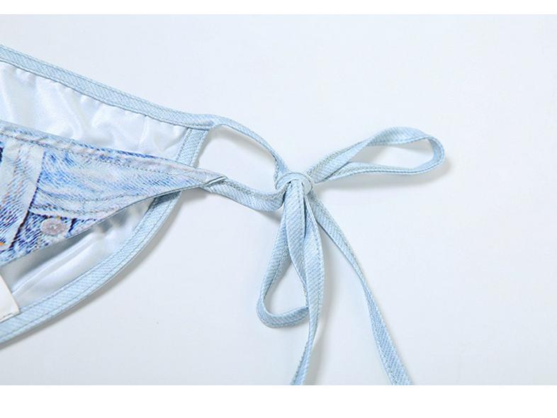 Korean Sexy Two-Piece Bikini Set with Triangle Wrap and Chest Pads for Hot Springs and Resorts