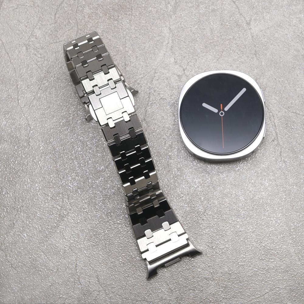 Stainless Steel Strap for Samsung Galaxy Watch8 Classic 46mm/Watch8 44mm/40mm Watch Band with Butterfly Clasp