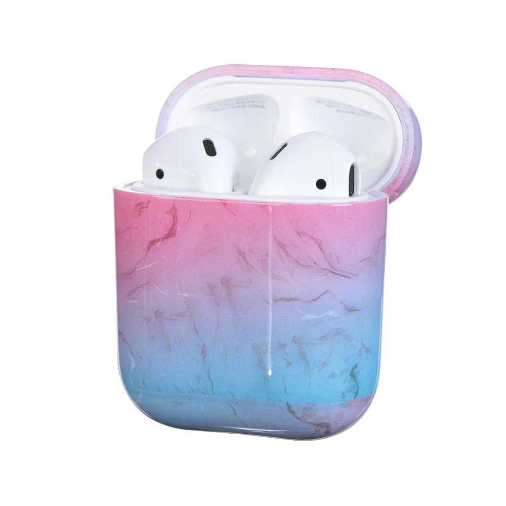 Fashion Shockproof Charging Box Marble Stone Protective Case Cover Bag Shell Hard PC