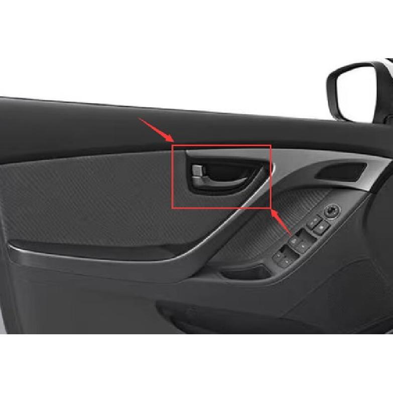 For Hyundai Elantra 2011-2016 Carbon Fiber Real Inner Door Bowl Sticker Trim 4X