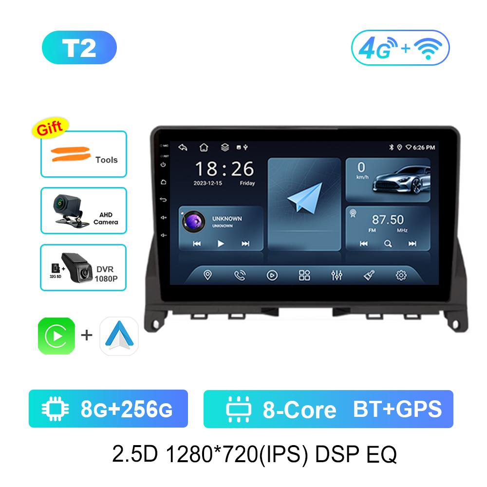 Android OS Car Radio Multimedia Player 9 Inch for Mercedes Benz C Class 3 W204 S204 2006 - 2011 GPS Navi WiFi Carplay IPS Screen