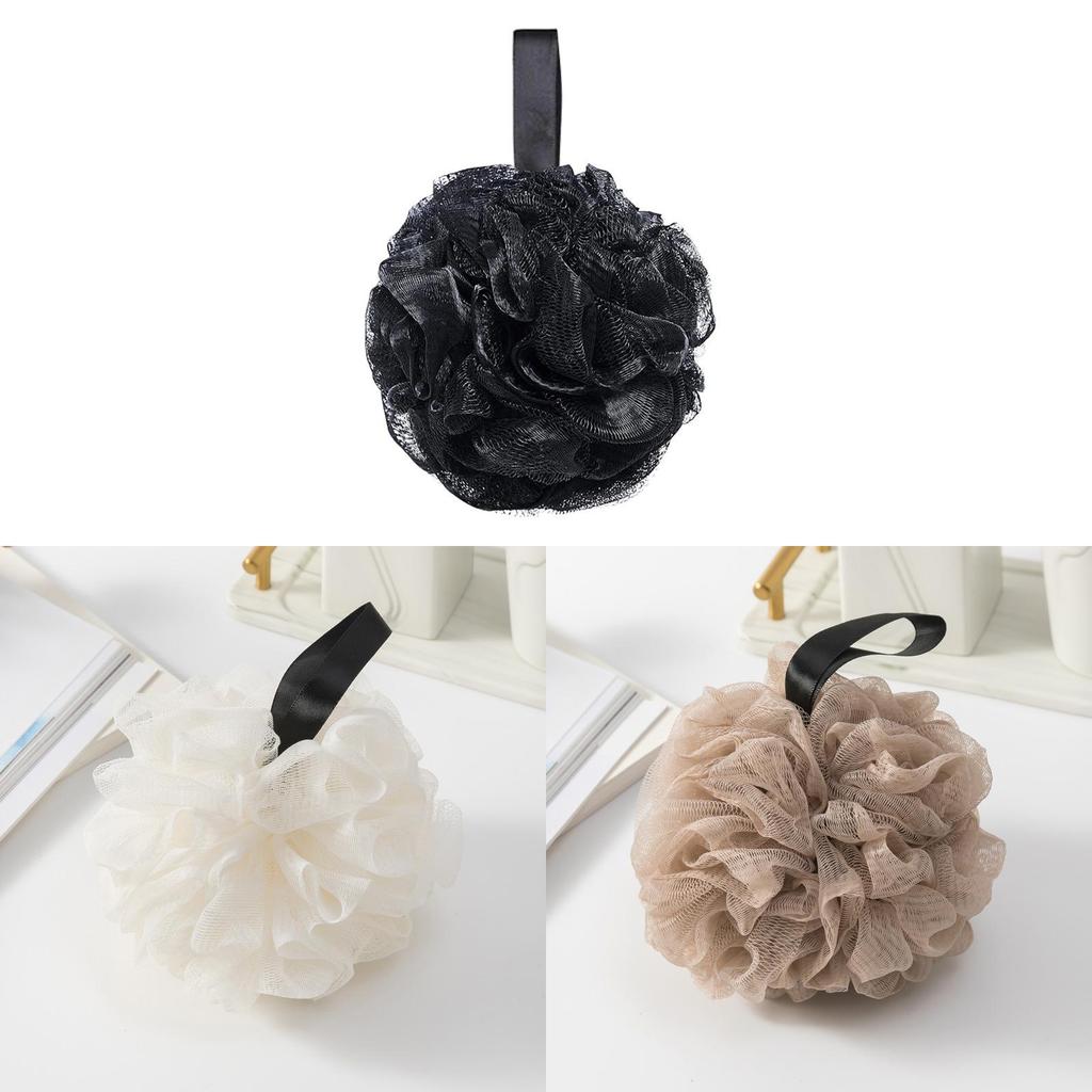Bath Flower Ball Loofah With Hanging Loop For Daily Shower Cleaning
