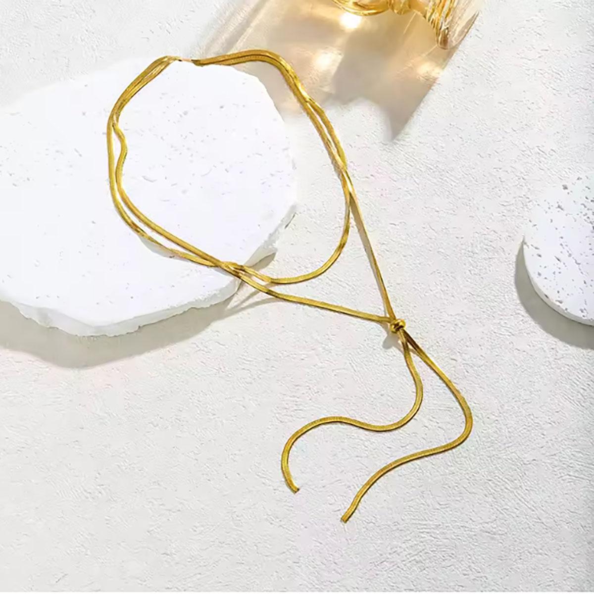 

Модне металеве довге намисто зі зміїної кістки на ланцюжку для жінок, хіп-хоп, сріблястий колір, светр, ланцюжок, намисто, ювелірні вироби, новинка 2025 року золотий