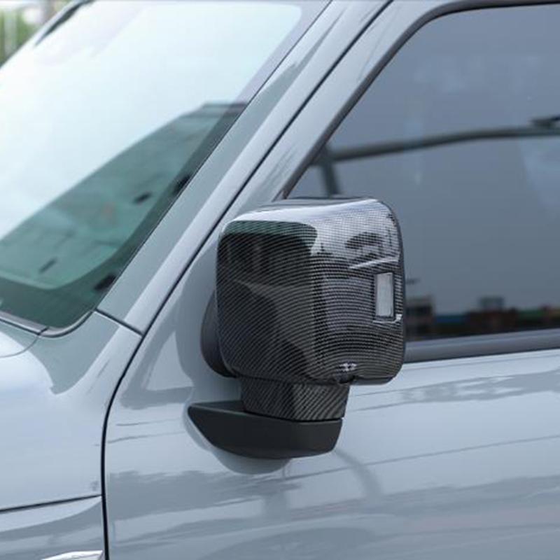 Car Decoration Door Mirror Cover For Great Wall GWM Tank 300 - Carbon Fiber Black White Rearview Accessories