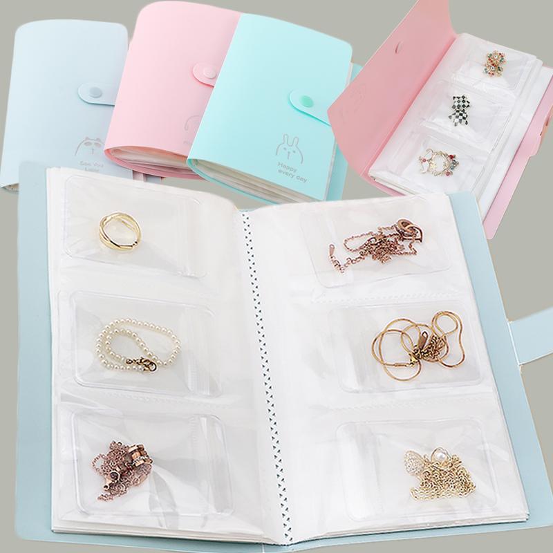 Anti-oxidation Jewelry Organizer Folder Ring Earrings Necklace Storage Protective Book Jewelry Packaging Display Hermetic Bags