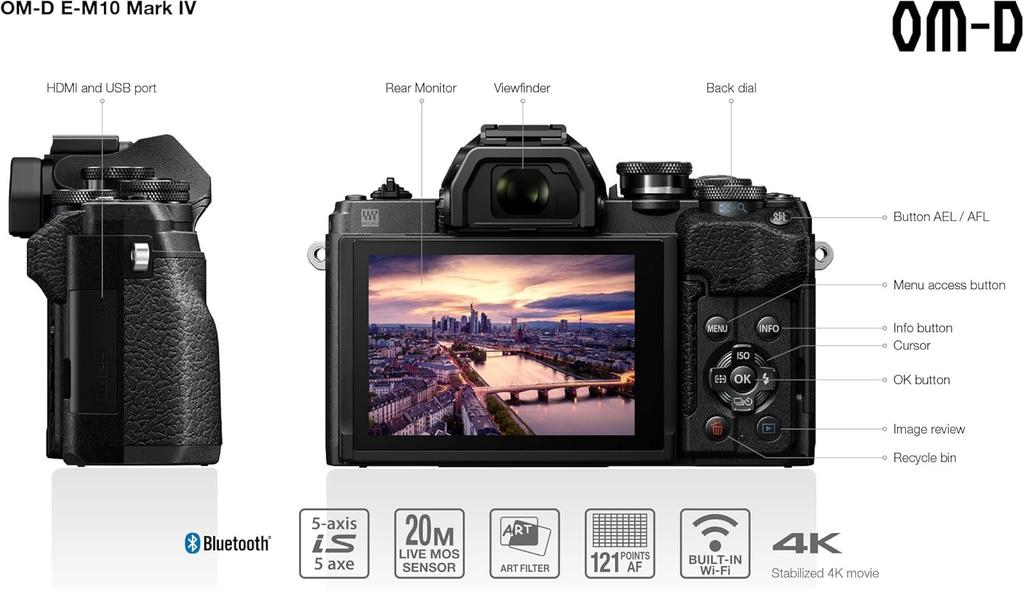 OLYMPUS Mirrorless Camera Mark IV Body Black OM-D E-M10