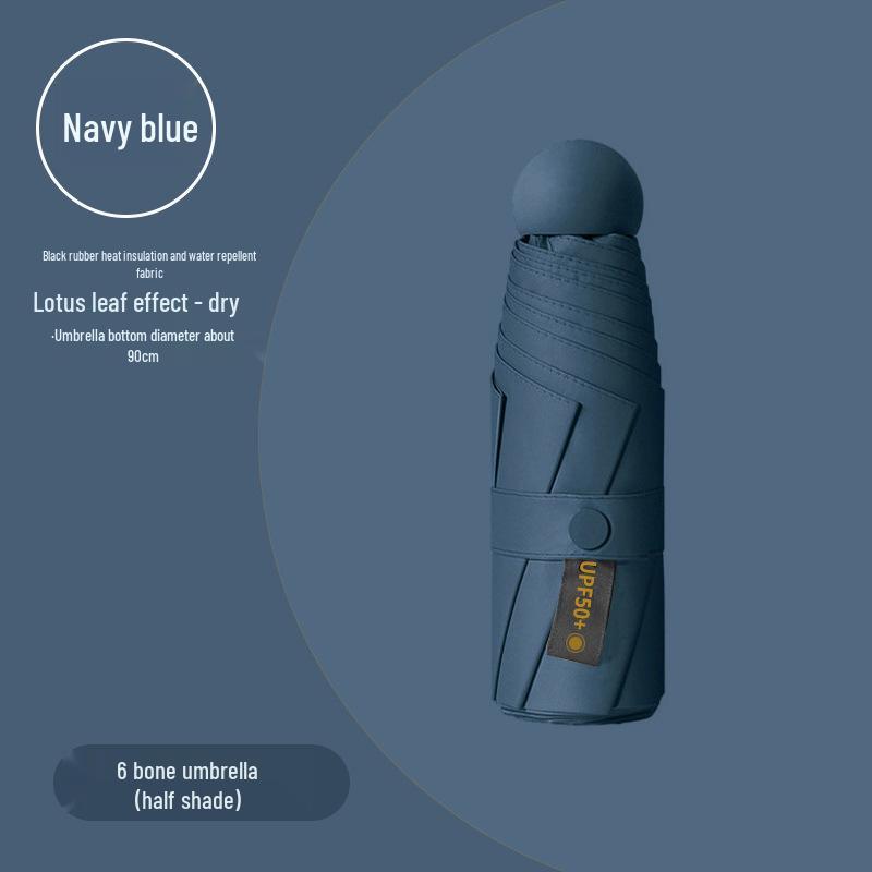Lätt UV-skyddande Kapselparaply - Bärbart Dubbelanvändningssolskydd för Kvinnor, Soliga och Regniga Dagar
