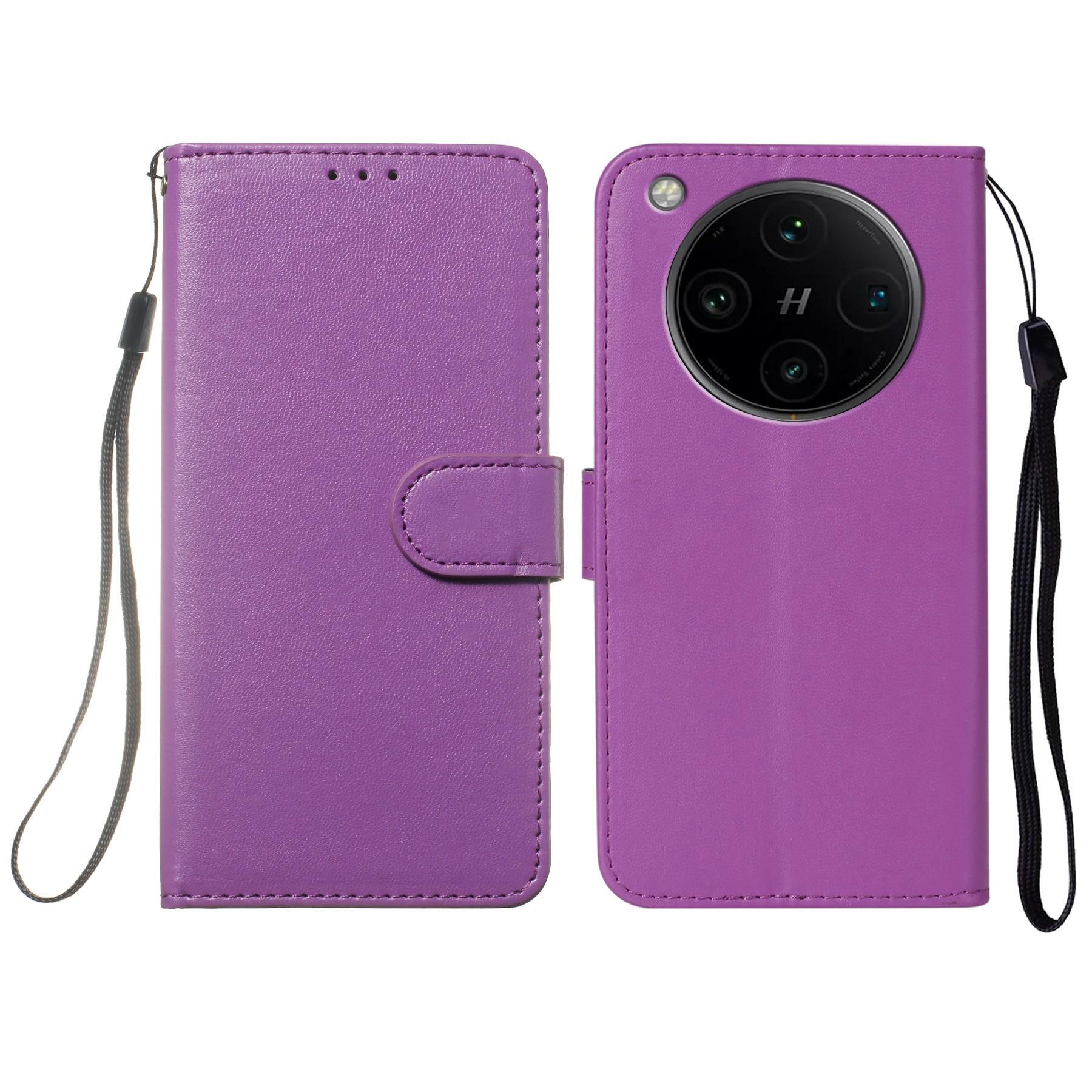 

Чехол-книжка для Oppo Find X8 Pro 5G из ПУ кожи, откидная крышка для телефона, держатель для карт Purple