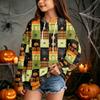 Kids Casual Halloween Print Hoodie for Holiday and Everyday Wear