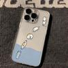 Cute Orange Cat Pinch Cheek Pattern Phone Case for iPhone 17 16 15 14 13 12 11 16E Series Pro Max Plus Double Layer Protection