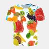 2024 Summer Best-Selling Cross-Border Men Best Selling T-shirt Fruit Short Sleeve 3D Digital Print Tops