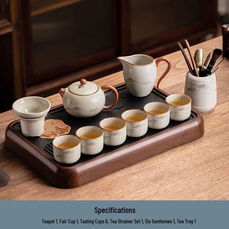 Ru Kiln Style Glass Kung Fu Tea Set