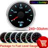 AD 52mm Fuel Level Gauge 7 Color LED Signal 0~190 240-33ohm Fuel Level Pointer Oil Tank Level Indicator for Marine Boat Car