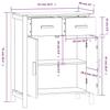Sideboard White 62 x 38 x 75 cm Particleboard