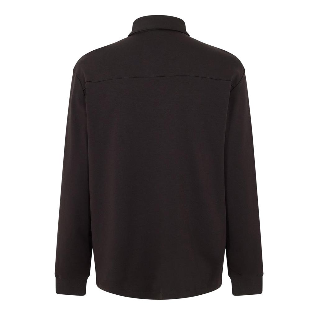 Hugo Mens Patch Collared Long-Sleeved Polo Shirt