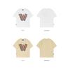 Wassup Retro Inkjet Letter T-Shirt Short-Sleeved Men's Summer Loose Casual Heavyweight Pure Cotton Couple's Round Neck Top