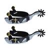 2lots Horse Ride Spur Belts Antique White Coppers Encrusted Western Spur Hand Carved Equestrians Racing Equipments